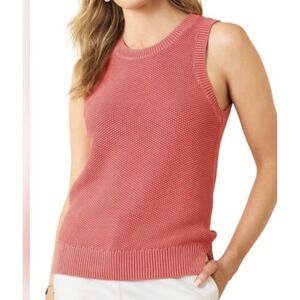 NWT Tommy Bahama Womens Sleeveless Tank Top Small Pink Knit Belle Haven Seed St
